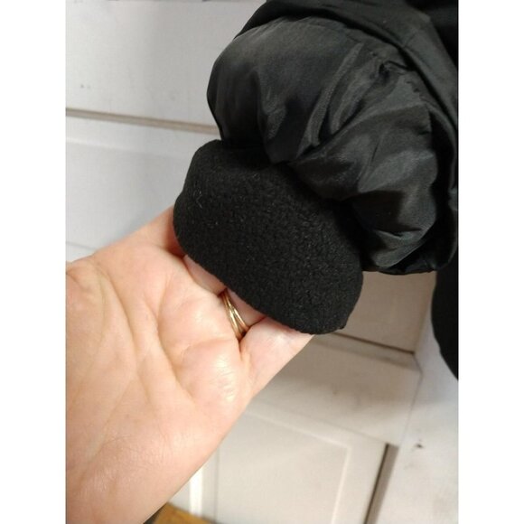 SwissTech Kids Black Puffer Jacket M (7-8) With Hood & Zipper Closure - Picture 3 of 8